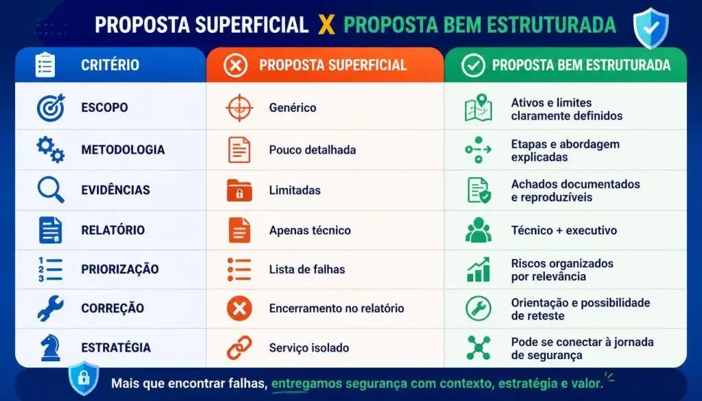 Orçamento de pentest: 5 perguntas antes de comparar
