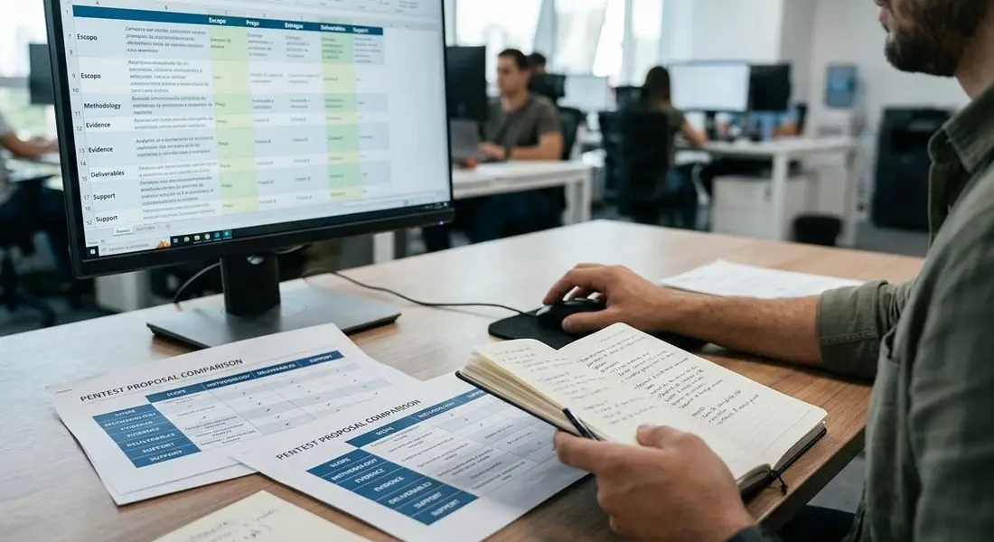 Orçamento de pentest: 5 perguntas antes de comparar