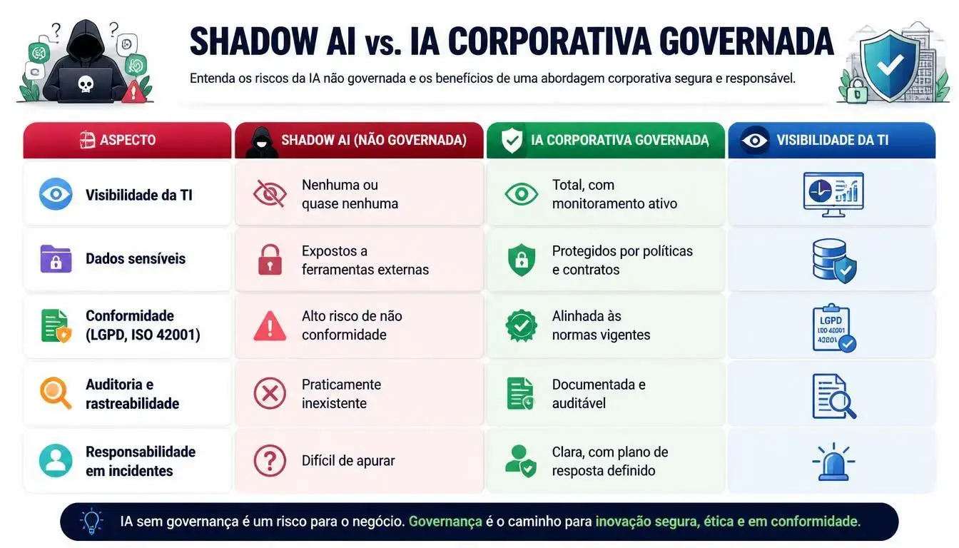 Shadow AI nas empresas: o inimigo invisível
